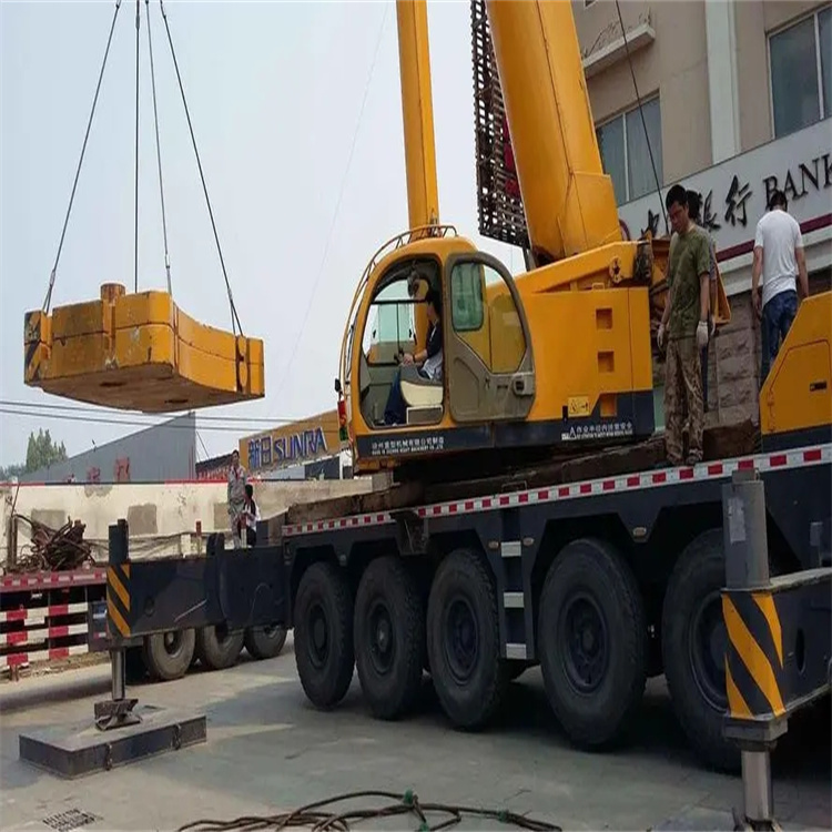 湖州当地吊车出租|机器吊装|75吨|工厂搬迁服务